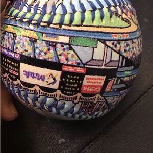 Colorful Baseball Art Piece